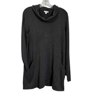 Pure Jill J. Jill Long Sleeve Cowl Neck Tunic Pockets Tunic Lagenlook Med (3010)